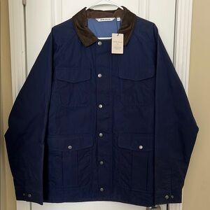 Navy Blue Men's Peter Millar waxed canvas jacket